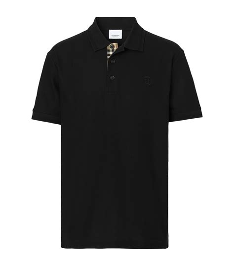 【鋇拉國際】BURBERRY 經典款 TB 胸口LOGO POLO衫 黑色